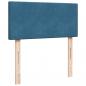 Preview: Boxspringbett mit Matratze Blau 90x200 cm Samt