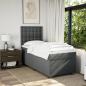 Preview: Boxspringbett mit Matratze Dunkelgrau 80x200 cm Stoff