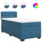 Preview: Boxspringbett mit Matratze Blau 80x200 cm Samt