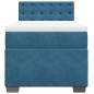 Preview: Boxspringbett mit Matratze Blau 80x200 cm Samt