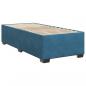 Preview: Boxspringbett mit Matratze Blau 80x200 cm Samt