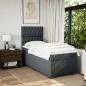 Preview: Boxspringbett mit Matratze Dunkelgrau 90x190 cm Stoff