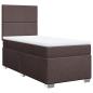 Preview: Boxspringbett mit Matratze Dunkelbraun 90x190 cm Stoff