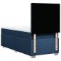 Preview: Boxspringbett mit Matratze Blau 90x200 cm Stoff