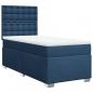 Preview: Boxspringbett mit Matratze Blau 90x200 cm Stoff