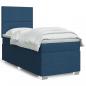 Preview: ARDEBO.de - Boxspringbett mit Matratze Blau 90x200 cm Stoff