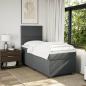 Preview: Boxspringbett mit Matratze Dunkelgrau 100x200 cm Stoff