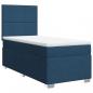 Preview: Boxspringbett mit Matratze Blau 100x200 cm Stoff