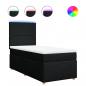 Preview: Boxspringbett mit Matratze Schwarz 80x200 cm Stoff