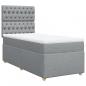 Preview: Boxspringbett mit Matratze Hellgrau 80x200 cm Stoff