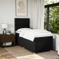 Preview: Boxspringbett mit Matratze Schwarz 80x200 cm Stoff