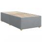 Preview: Boxspringbett mit Matratze Hellgrau 80x200 cm Stoff