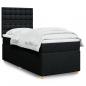 Preview: ARDEBO.de - Boxspringbett mit Matratze Schwarz 80x200 cm Stoff