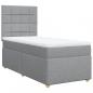 Preview: Boxspringbett mit Matratze Hellgrau 90x200 cm Stoff