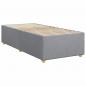 Preview: Boxspringbett mit Matratze Hellgrau 90x200 cm Stoff