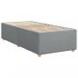 Preview: Boxspringbett mit Matratze Hellgrau 100x200 cm Stoff