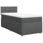 Preview: Boxspringbett mit Matratze Dunkelgrau 100x200 cm Stoff