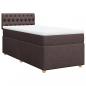 Preview: Boxspringbett mit Matratze Dunkelbraun 100x200 cm Stoff