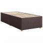 Preview: Boxspringbett mit Matratze Dunkelbraun 100x200 cm Stoff