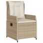 Preview: 9-tlg. Garten-Essgruppe mit Kissen Beige Poly Rattan