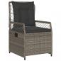 Preview: 3-tlg. Garten-Essgruppe mit Kissen Grau Poly Rattan