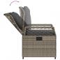 Preview: 3-tlg. Garten-Essgruppe mit Kissen Grau Poly Rattan