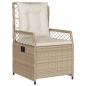 Preview: 9-tlg. Garten-Essgruppe mit Kissen Beige Poly Rattan