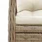 Preview: 9-tlg. Garten-Essgruppe mit Kissen Beige Poly Rattan