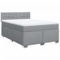 Preview: Boxspringbett mit Matratze Hellgrau 140x200 cm Stoff