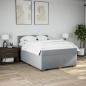 Preview: Boxspringbett mit Matratze Hellgrau 140x200 cm Stoff