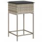 Preview: Garten-Barhocker mit Kissen 2 Stk. Hellgrau Poly Rattan