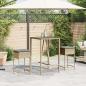 Preview: Garten-Barhocker mit Kissen 2 Stk. Beige Poly Rattan