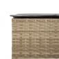 Preview: Garten-Barhocker mit Kissen 2 Stk. Beige Poly Rattan