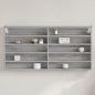 Preview: ARDEBO.de - Vitrinenschrank Grau Sonoma 100x8,5x50 cm Holzwerkstoff