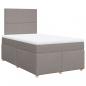 Preview: Boxspringbett mit Matratze Taupe 120x200 cm Stoff