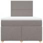 Preview: Boxspringbett mit Matratze Taupe 120x200 cm Stoff