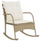 Preview: Garten-Schaukelstuhl mit Kissen Beige Poly Rattan