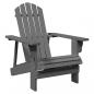 Preview: Adirondack-Stuhl Grau 69x85x90,5 cm Massivholz Tanne