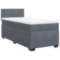 Preview: Boxspringbett mit Matratze Dunkelgrau 100x200 cm Samt