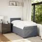 Preview: Boxspringbett mit Matratze Dunkelgrau 100x200 cm Samt