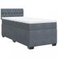 Preview: Boxspringbett mit Matratze Dunkelgrau 100x200 cm Samt