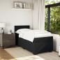 Preview: Boxspringbett mit Matratze Schwarz 100x200 cm Samt