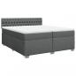 Preview: Boxspringbett mit Matratze Dunkelgrau 200x200 cm Stoff