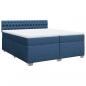 Preview: Boxspringbett mit Matratze Blau 200x200 cm Stoff