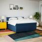 Preview: Boxspringbett mit Matratze Blau 200x200 cm Stoff