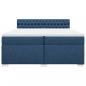 Preview: Boxspringbett mit Matratze Blau 200x200 cm Stoff