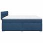 Preview: Boxspringbett mit Matratze Blau 200x200 cm Stoff