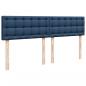 Preview: Boxspringbett mit Matratze Blau 200x200 cm Stoff