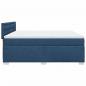 Preview: Boxspringbett mit Matratze Blau 200x200 cm Stoff