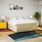 Preview: Boxspringbett mit Matratze Creme 200x200 cm Stoff